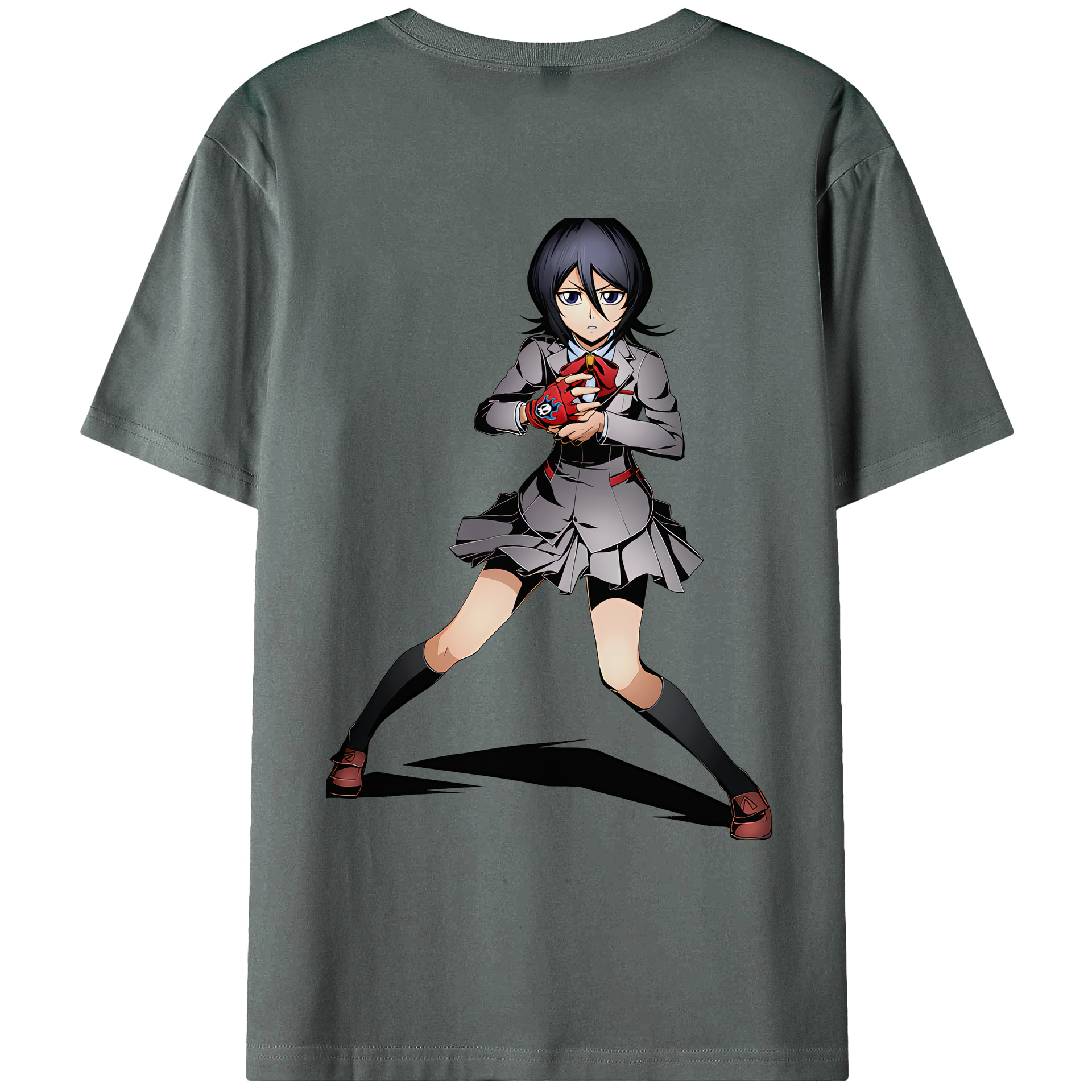 （画像用） ブリーチ 朽木ルキア BLEACH Kuchiki Rukia 綿100％ メンズ半袖Tシャツ（バックプリント） 通気性